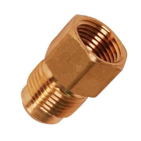 Everflow 1/2" Flare x 3/8" FIP Reducing Adapter Pipe Fitting; Brass F46R-1238